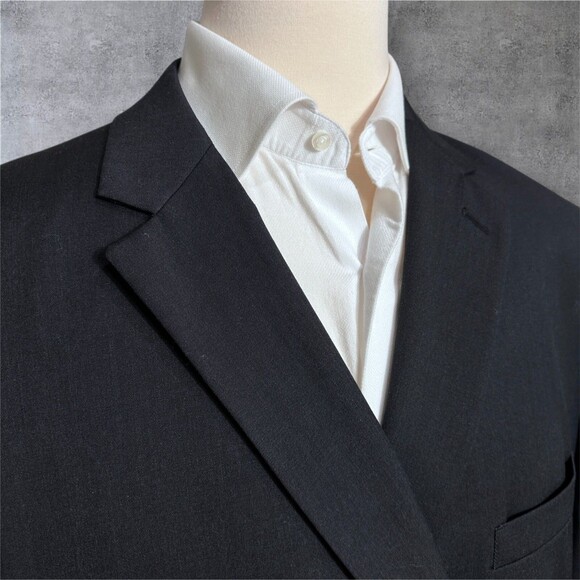 PRONTO UOMO Mens Blazer 54L WOOL Charcoal Gray Sport Coat 2-Button Jacket Suits - Picture 3 of 12